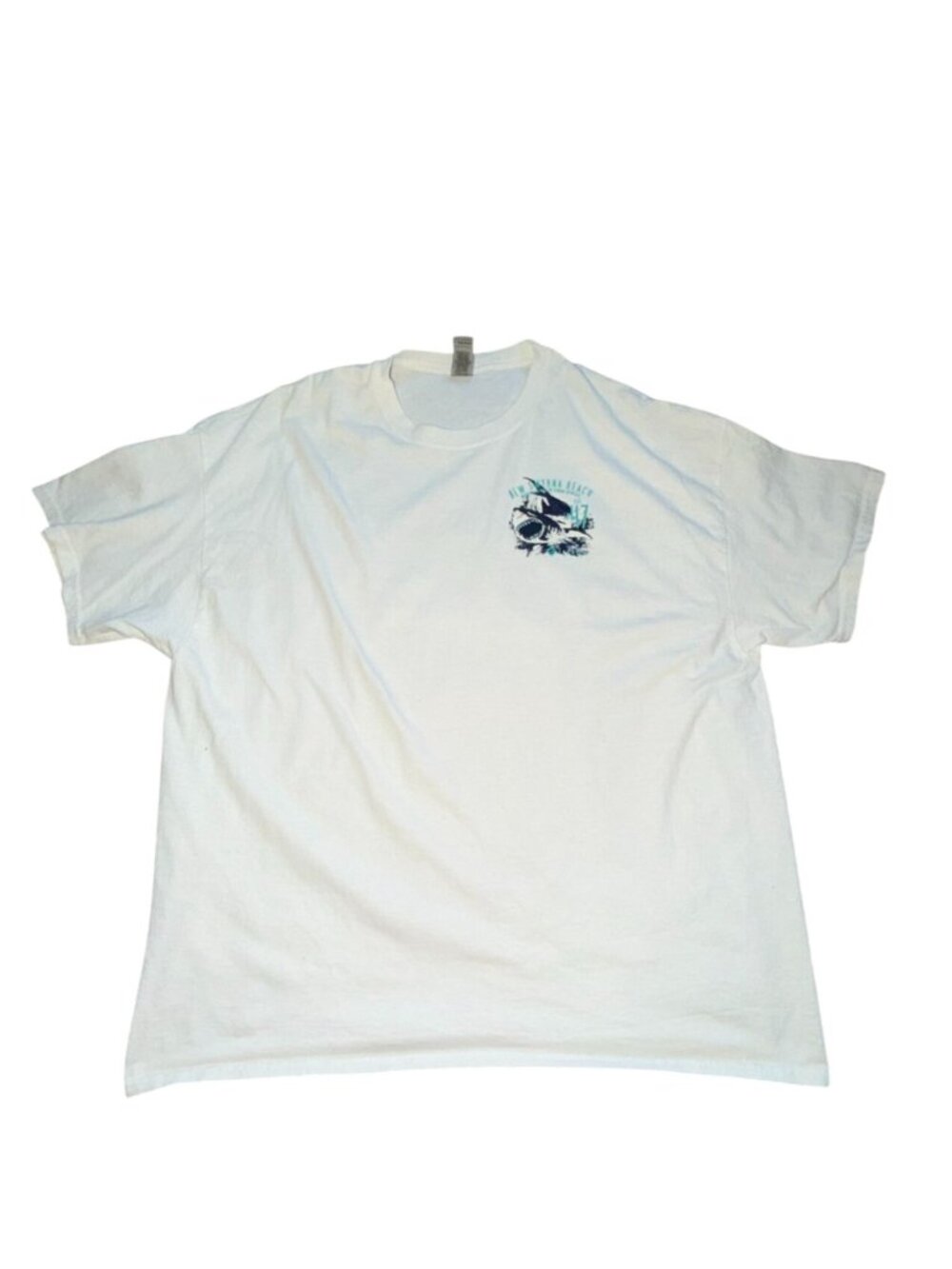 New Smyrna Beach, Florida World Capital Of Shark Bites Adult T-Shirt-2XL-GUC